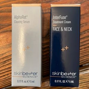 Skinbetter Science Interfuse Face and Neck and AlphaRet Clearing Serum .17fl NIB